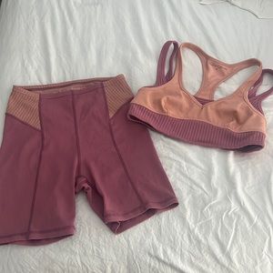 For love and lemons biker sport bra set size small shorts and sport bra medium